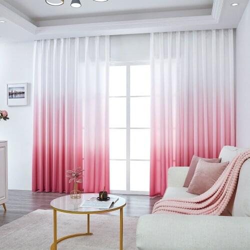 XUNTUO 5 Color Window Curtain Living Room Modern Home Decor Polyester Gradient Printed Curtains For Bedroom Treatment Blinds