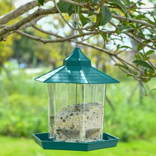 Outdoor Bird Feeder Hanging Bird Feeder for Roof and Tree Wild Bird Peanut Seed Nut Feeder Hanger Bird Supplies