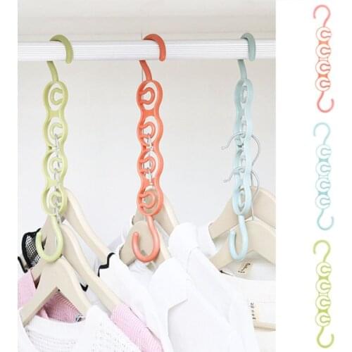 Hanger Storage Rack Multifunctional Multiple Layers Wardrobe Clothes Hanging Space Saving Four Holes Hanger Storage Rack