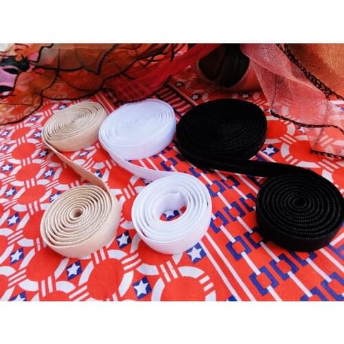 Hight quality ELASTIC 1cm width,Silicone with:0.3cm black white khaki Color Belts Cotton Polyester Straps Web