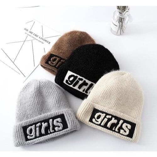 Hats Woman Winter Joker Thickening Wool Hat Sweet Lovely Lint Knitting Hat Leisure Time Keep Warm Set Head Cap 2019