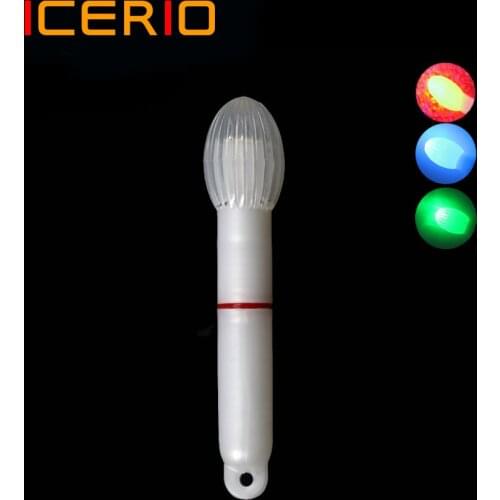 ICERIO 10PCS Waterproof Multi Function Electronic Bleaching Luminous Electronic Float Glowing Stick LQ7555 Green Red Blue