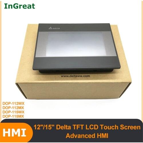 12"/15" TFT HMI DOP-112WX/DOP-115WX/DOP-112MX/DOP-115MX Delta Advanced Narrow Frame Type/Advanced Multimedia RS-232/RS-422/RS485