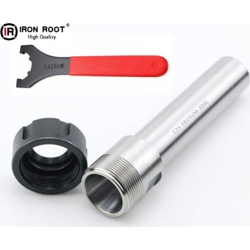1P UM type ER25/32UM Straight Shank Chuck Collet CNC Milling Machine lathe Extension rod+1P 25/32ER Wrench