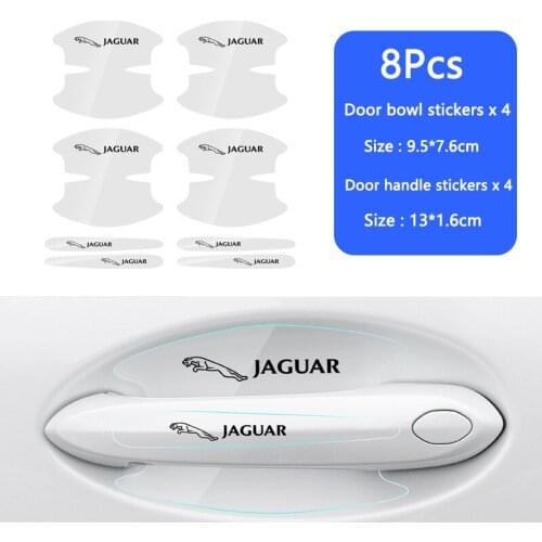 4Pcs Invisible Car Door Bowl Handle Protector Stickers For Jaguar XE X S F XF XKR XJ XK XEL XFL XJL XJ6 XJS I-Pace XFR F-Type
