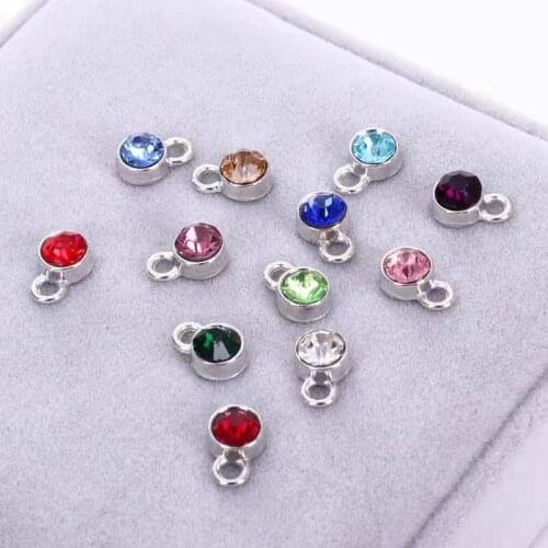 10 pieces / bag selection color crystal birth stone jewelry DIY jewelry bracelet earrings key chain necklace, make handmade char
