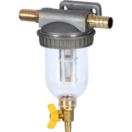 DN15 aluminum filter Automobile transparent drain valve Filter cup modified brake filter Water Purifier System