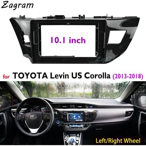 10.1 Inch 2 Din Car Video Fascia for TOYOTA US Corolla Levin 2013-2018 Panel Player Audio Frame Dashboard Mount Kit