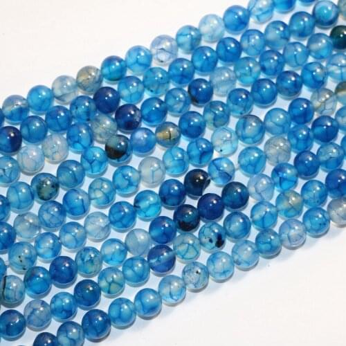 Hot blue dragon vein agat natural stone carnelian onyx 6mm 8mm 10mm 12mm new round loose beads making jewelry 15 inches A33