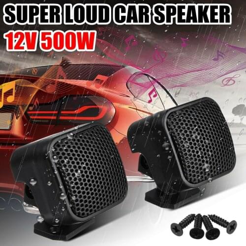 12V 500W Car Metal Audio Music Stereo Super Sound High Tweeter Speaker Black Portable 500W 91DB Universal Car Speaker