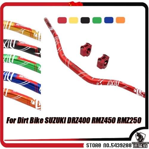 For Dirt Bike SUZUKI DRZ400 RMZ450 RMZ250 Handlebars Fat Bars+ Grips Protaper Bar Pad 1-1/8 universal Motorcycle