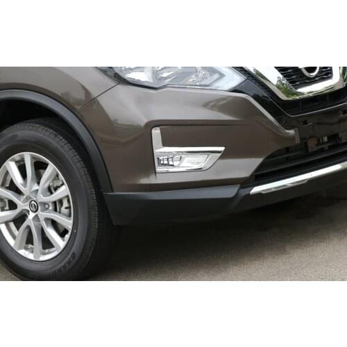 For X-TRAIL 20 front fog lampshade decorative frame front and rear fog lamp highlight bar for 2019 Nissan X-TRAIL 20