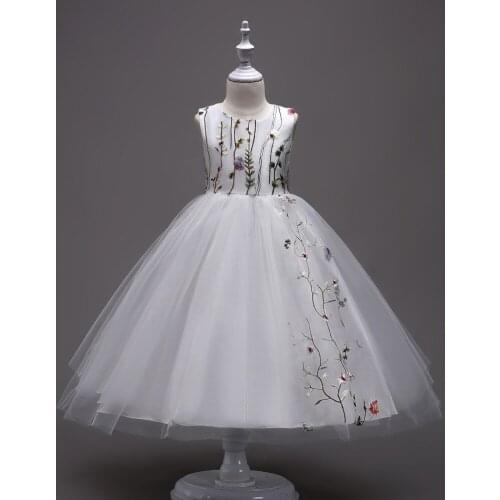 Baby Girls Embroidery Elegant Party Dress for Girls Wedding Evening Gown Dress Kids Dresses for Teenage Girls Christmas clothes