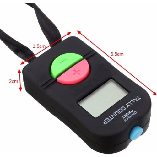 1Pcs 65x35x20mm Digital Tally Counter Electronic Manual Clicker 1.5V Hand Tool For Golf Gym Security Running