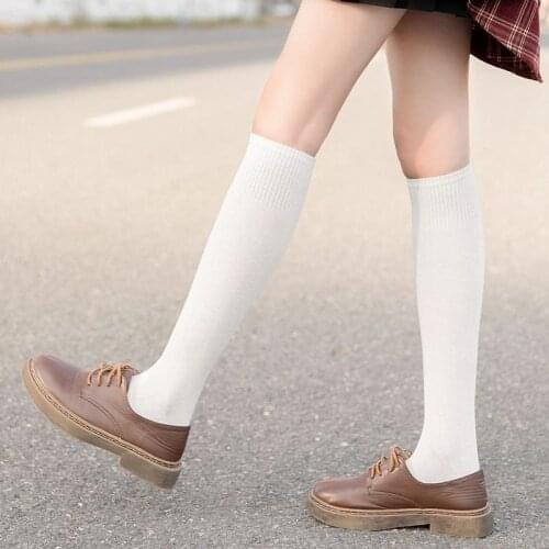 Anewmorn Cotton Socks JK Cosplay Costumes Accessories Uniform Girl Socken Fashion Solid Color College Style Harajuku Casual Sox