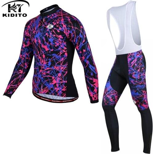 KIDITOKT 2020 Winter Pro Thermal Cycling Jersey Set Anti-Pilling MTB Bike Cycling Clothing Racing Bicycle Cycling Suit For Men