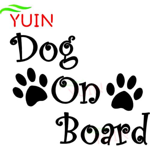Beautiful Car Stickers Printed on Dogs and Paws Fashion Decoration PVC Waterproof Sunscreen Decals Black/white/red/laser/silver