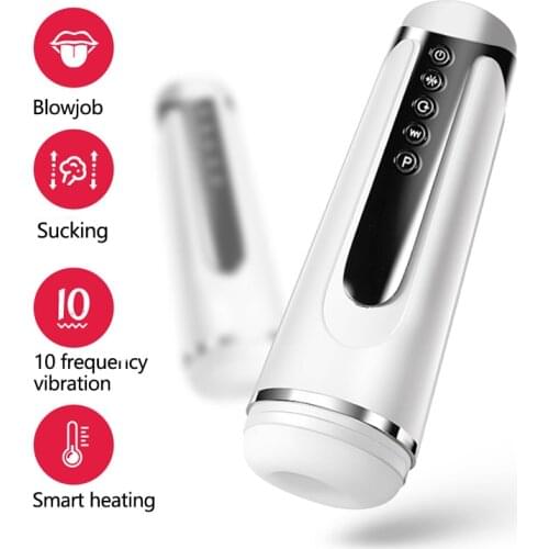 Automatic Super Power Blowjob Heating Sucking Male Masturbator Vibrator Vagina Sucking Masturbation Sex Toys for Men Sex Machine
