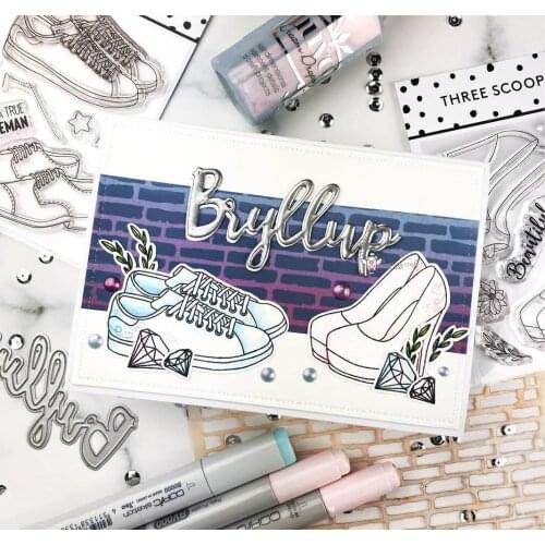 New Bryllup letters metal Cutting Dies Stencils DIY Scrapbooking Paper/photo Cards Embossing Dies