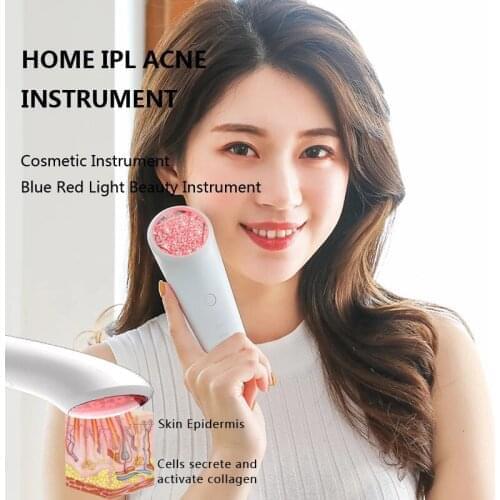 Newly Home Cosmetic Instrument Blue Red Green Light Beauty Instrument LED Skin Care Device Massager Facial Ion Beauty Tool