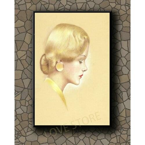 P062 Vintage Beautiful Pin-up Girl Classic Picture 181 Silk Fabric Poster Art Decor Indoor Painting Gift