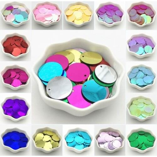 Paillette 20mm Flat Round Loose Sequins For Handcrafts Sewing Wedding Garment Jewelry Women Kids Dance DIY Decoration Accessory