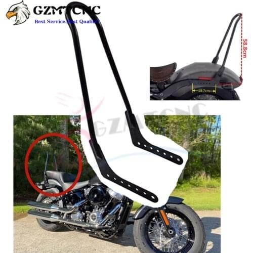 Black Motor Sissy Bar Rear Passenger Backrest Bobber for Harley Softail Fat Bob Street Breakout FLDE FXBBS 2018 2019 2020 2021