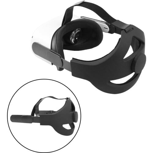 Adjustable Head Strap Compatible for Quest 2 VR Headset Comfortable Strap Reduce Pressure Black Accessories