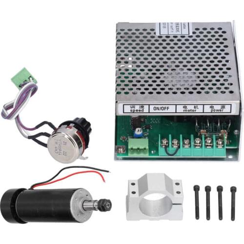 12000RPM 500W Air Cooled Spindle Motor Speed Governor ER11 Fixture for DIY Engraving Power Supply Speed Governor