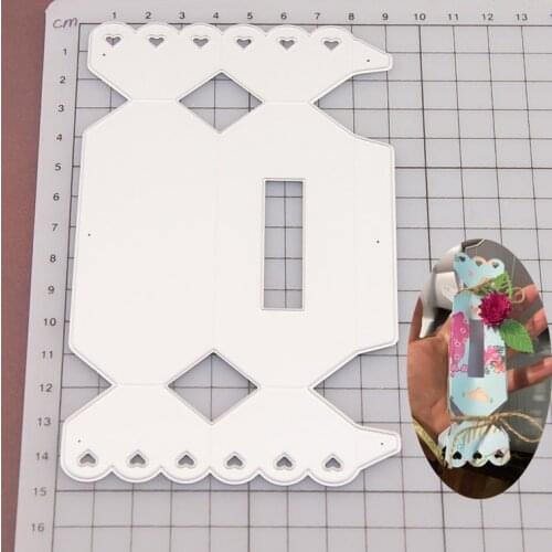 Christmas 3D Candy Box Metal Cutting Dies Stencils Festival Gift for Diy Handmade Assembly Candy Storage Box for Diy Card Crafts