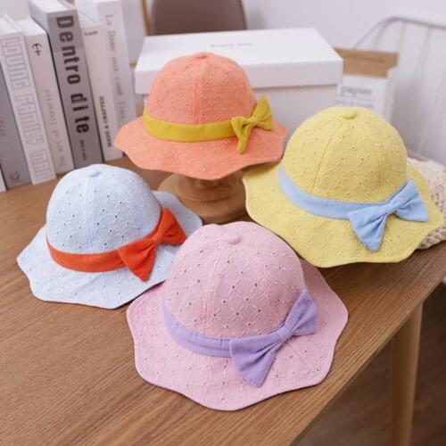 Lovely Baby Hat Cap Cotton Baby Girl Sun Hat Summer Outdoor Kids Children Panama Cap Infant Boys Girls Beach Bucket Hats Cap