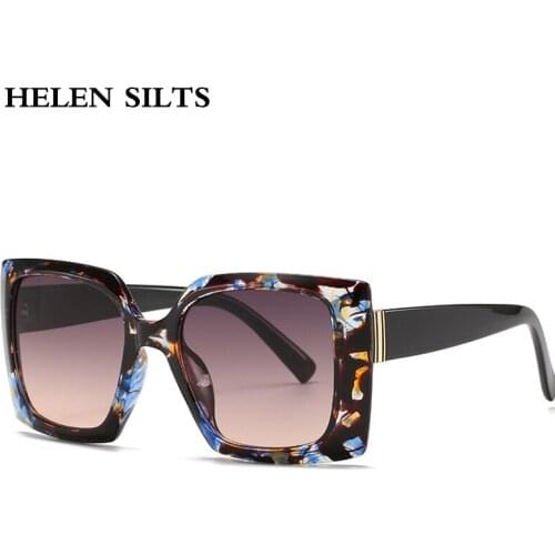 Colorful Fashion Flower Frame Square Sunglasses Women Oversized Punk Sunglasses For Men Eyewear UV400 Big Sun Glasses For Female
