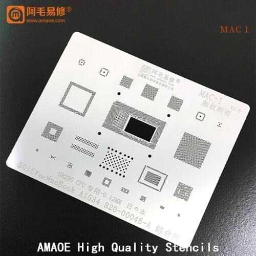 SR23G CPU/RAM for macbook A1534 2015 820-00045-A PMIC WIFI NAND POWER CHARGING IC CHIP BGA Reballing Stencil Tin Solder Template