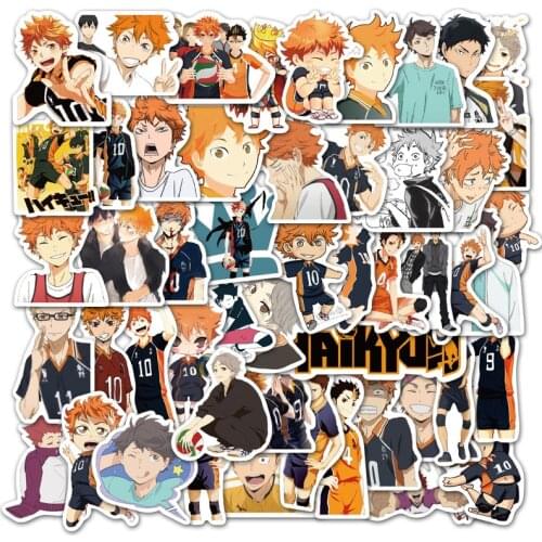 26/52Pcs Haikyuu Japanese Anime Sticker Volleyball For Decal On Guitar Suitcase Laptop Phone Fridge Motorcycle Car