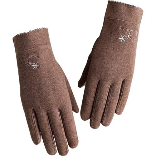 Womens Mittens Winter Fashion Touch Screen Warm Gloves Windproof Full Finger Mittens Ski Cycling Protective Gloves for Girls