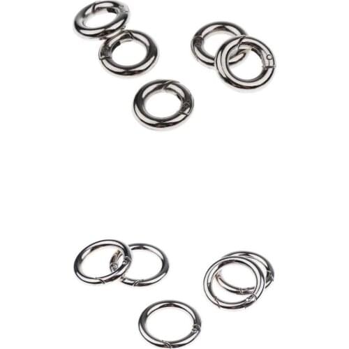 10pieces Round Snap Open Hook Buckle Key Chain Carabiner Accessories