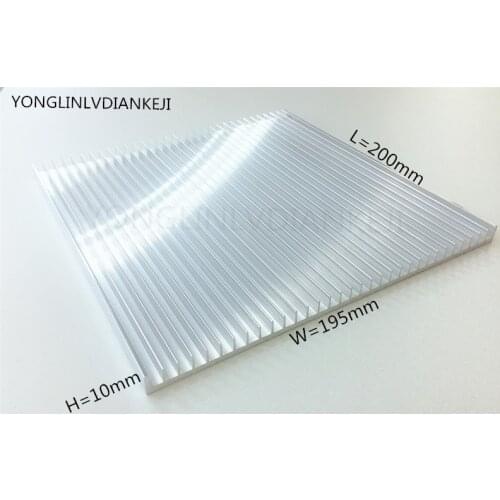 2pcs led heatsink/aluminio extruido radiador 195*10-195 metal de aluminio del disipador de calor de la CPU caja de aluminio