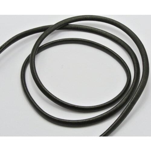 32.8 Feet Black Flat Soft Synthetic Leather Jewelry Cord 4X2mm