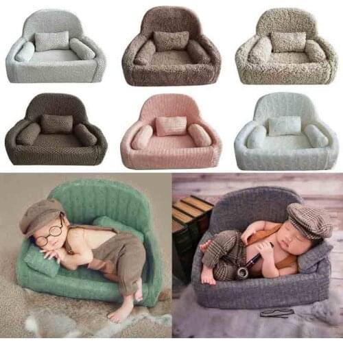 4Pcs Newborn Photography Props Baby Posing Sofa Pillow Set Photo Studio Baby Photo Chair Decoration Infant Studio Shooting Props