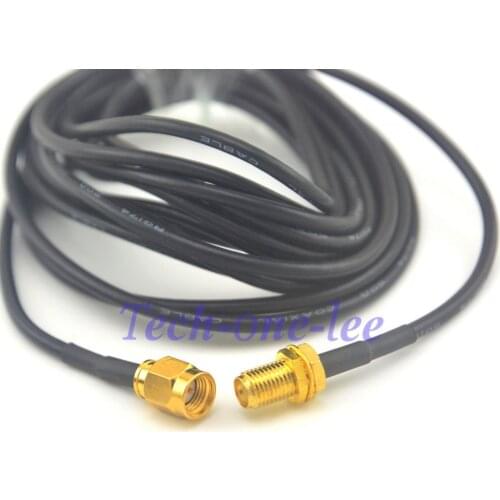 5 piece/lot 10ft SMA Cable Female to SMA Male Plug Antenna Extension Coax Connector 3M