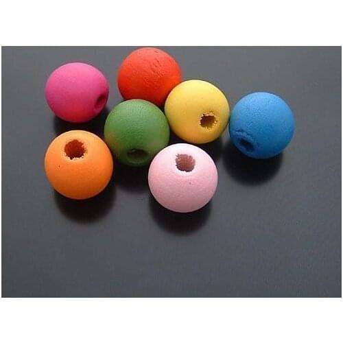 6 - 14 mm Many Color Round Wood Beads DIY Accessories Mixed Color 500g/lot