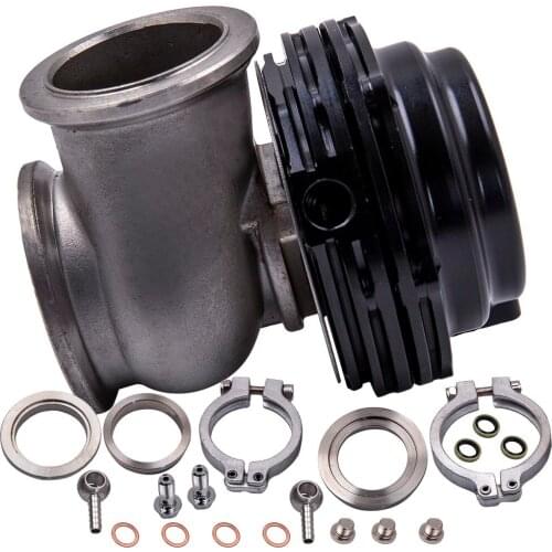 Aluminium Wastegate 38MM W/ V-Band External Exhaust FLanges Flange Clamp Black