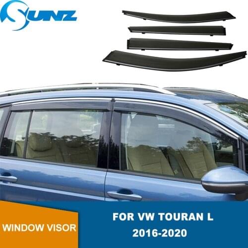 Side Window Deflectors For VW Touran L 2016 2017 2018 2019 2020 4pcs Window Visors Weathershields Wind Rain Guards SUNZ