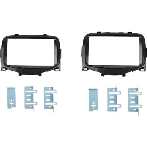 Double Din Car Radio Stereo DVD Fascia Panel Frame GPS Frame for 2014+ Toyota Aygo,Peugeot 108,Citroen C1 Dash Kit