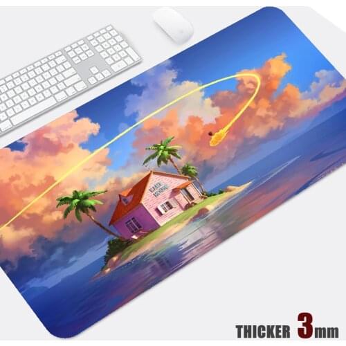 Dragon Z Mouse Pad Gamer Office Desk Mat Anime Ball Computer Laptop Large Natural Rubber XXL Pad Package Edge 3mm
