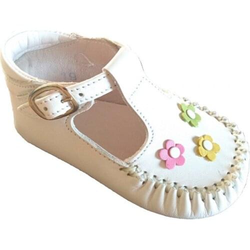 Leather overalls with no sole for girl, from Andanines