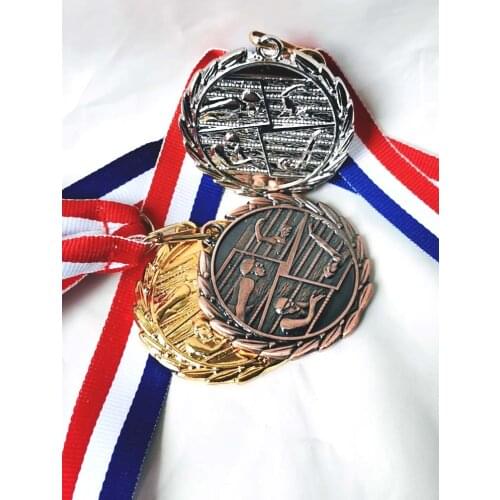 Backstroke breaststroke butterfly stroke four types of action swimming medal with ribbion 5.0cm