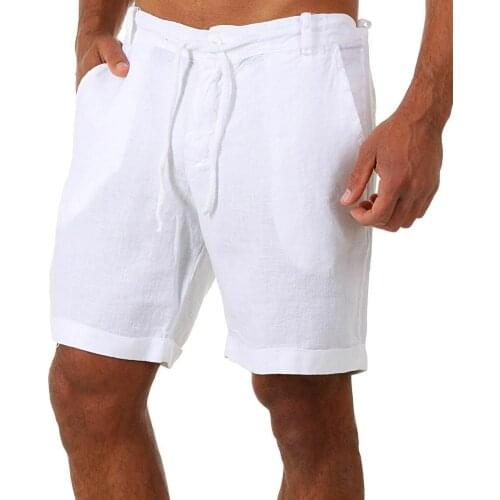 Mens Summer Fashion Solid Color Casual Shorts Bermuda 2021 Thin Breathable Cotton Loose Shorts Mens Short Casual Fitness