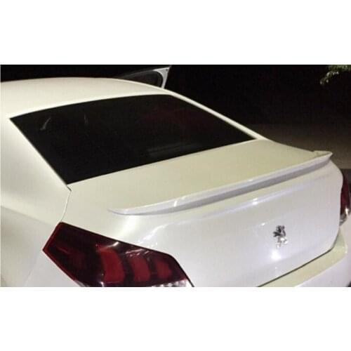 RQXR unpainted ABS tail wing trunk visor rear spoiler lip for peugeot 508