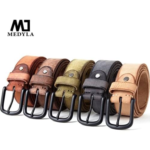 Mens Genuine Leather Luxury Brand Belt High Quality Alloy Pin Buckle Mens Business Retro Youth With Jeans New Belt Dropshipper